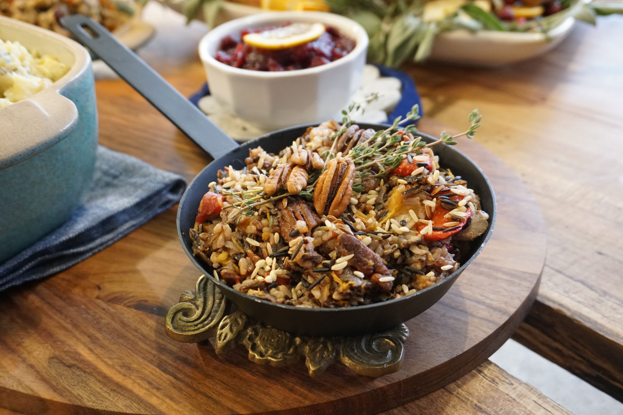 Butternut Squash With Wild Rice and Pecans