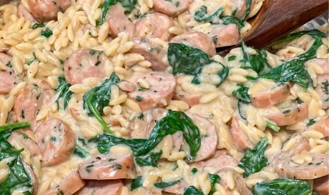 One Pan Orzo with Chicken Sausage Recipe
