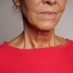 mature woman with wrinkles
