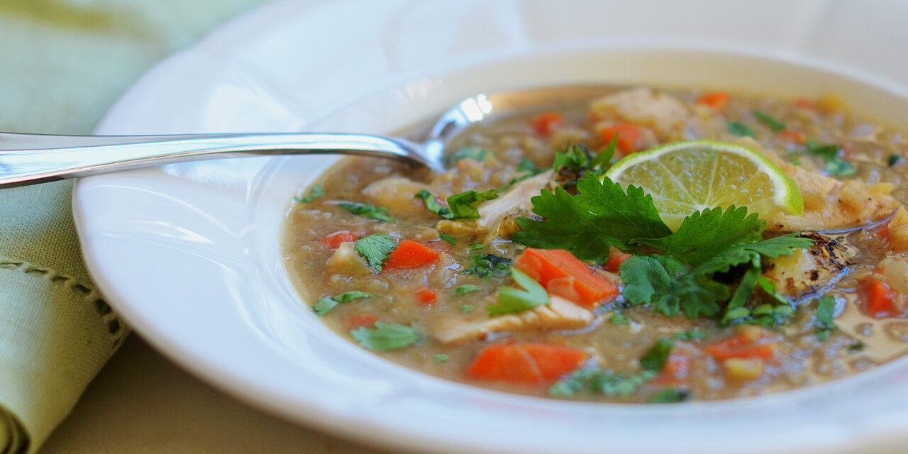 Indian Spiced Red Lentil & Chicken Soup Recipe