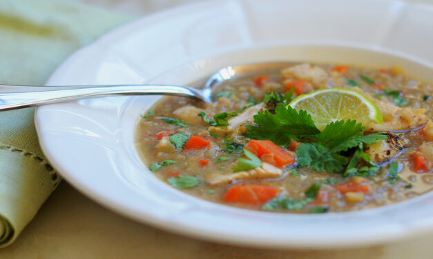 Indian Spiced Red Lentil & Chicken Soup Recipe
