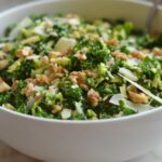 Kale & Brussels Sprout Salad with Walnuts & Parmesan With Lemon-Mustard Dressing