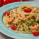 Shrimp Linguine with Zucchini and Tomatoes Recipe
