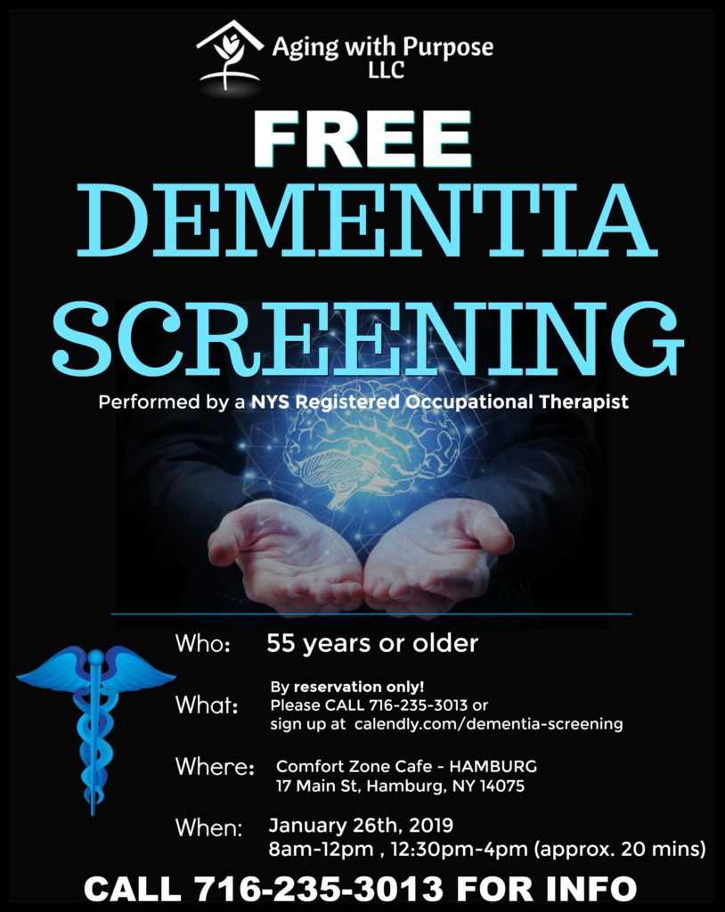 dementia flyer comfort zone Buffalo Healthy Living Magazine